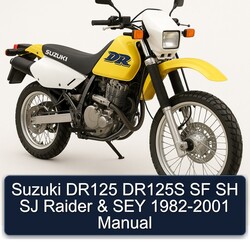 1982-2001 Suzuki DR Series DR125 DR125S SF SH SJ Raider SEY Service Repair Workshop Manual PDF