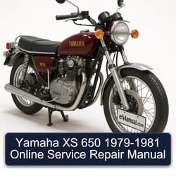 1979-1981 Yamaha XS Models 650 - Online Service Repair Workshop Manual PDF