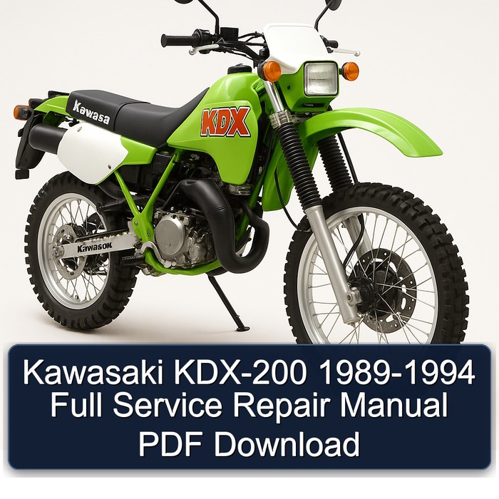 1989-1994 Kawasaki KDX Models KDX-200 Service Repair Workshop Manual PDF