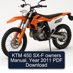 2011 KTM 450 SX-F Owners . Year Owner's Manual PDF