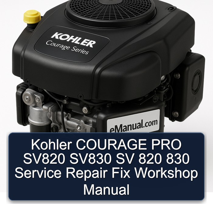 Kohler Courage Series PRO SV820 SV830 SV 820 830 Fix Service Repair Workshop Manual PDF