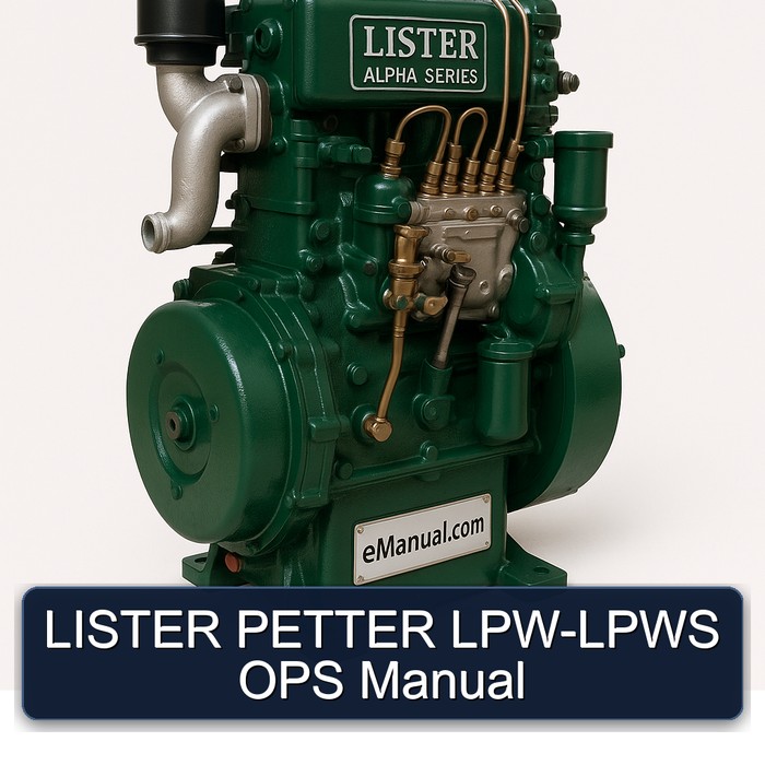 Lister Alpha Series Petter LPW-LPWS OPS Service Repair Workshop Manual PDF