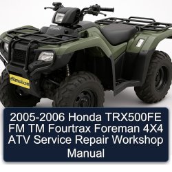 2005-2006 Honda TRX500FE FM TM Fourtrax Foreman 4X4 ATV Service Repair Workshop Manual PDF