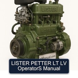 Lister L Series Petter LT LV Operators Operator's Manual PDF