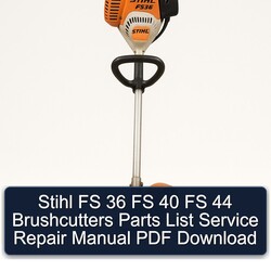 Stihl FS 36 40 44 Brushcutters Parts Catalog PDF