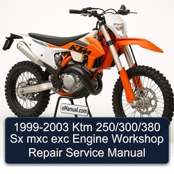 1999-2003 KTM 250 /300/380 Sx Mxc Exc Engine Service Repair Workshop Manual PDF