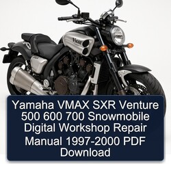 1997-2000 Yamaha Vmax SXR Venture 500 600 700 Snowmobile Digital Service Repair Workshop Manual PDF