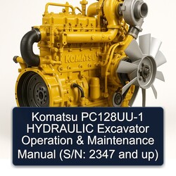 Komatsu Pc128uu-1 Hydraulic Excavator Operation (s/n: 2347 Up) Service Repair Workshop Manual PDF