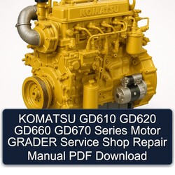 Komatsu 105 GD610 GD620 GD660 GD670 Series Motor Grader Shop Service Repair Workshop Manual PDF