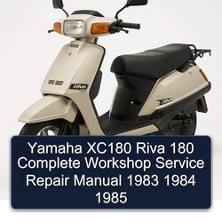 1983-1985 Yamaha Riva Models XC180 180 Service Repair Workshop Manual PDF
