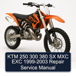 1999-2003 KTM 250 300 380 SX MXC EXC Service Repair Workshop Manual PDF