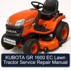 Kubota GR 1600 EC Lawn Tractor Service Repair Workshop Manual PDF