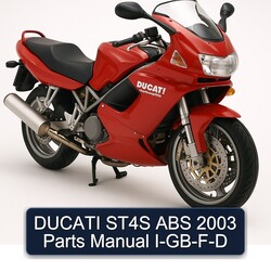 2003 Ducati Sporttouring / ST Models ST4S ABS Parts I-gb-f-d Catalog PDF