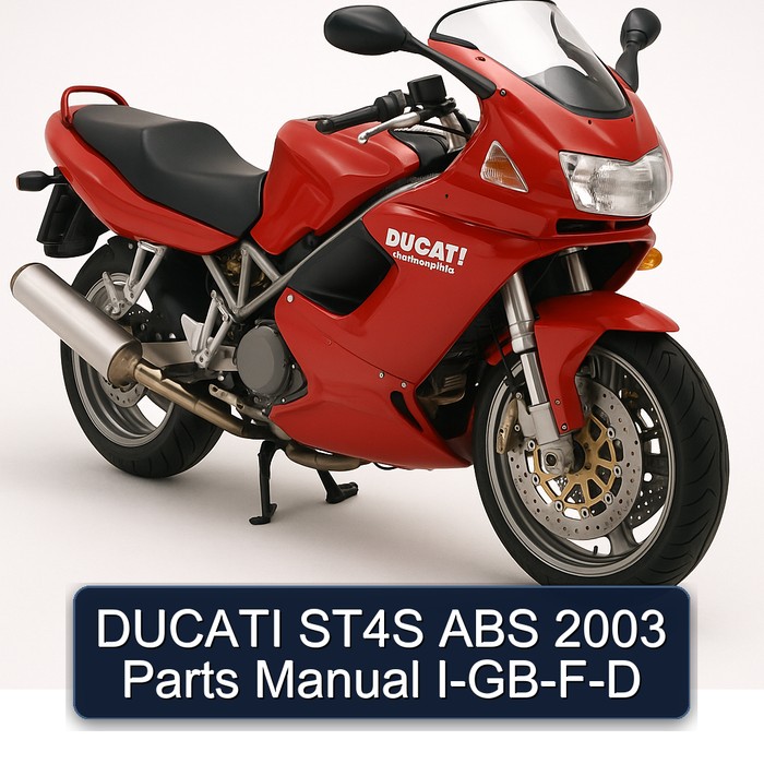 2003 Ducati Sporttouring / ST Models ST4S ABS Parts I-gb-f-d Catalog PDF