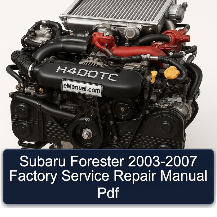 2003-2007 Subaru Forester Service Repair Workshop Manual PDF