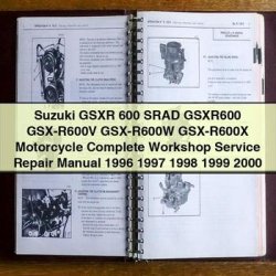 1996-2000 Suzuki GSX Series Gsxr 600 Srad Gsxr600 GSX-R600V GSX-R600W GSX-R600X Motorcycle Service Repair Workshop Manual PDF