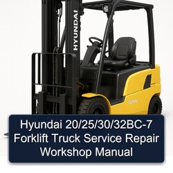 Hyundai 20/25/30/32bc-7 Forklift Truck Service Repair Workshop Manual PDF