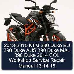 2013-2015 KTM 390 Duke EU AUS MAL COL 13 14 15 Service Repair Workshop Manual PDF