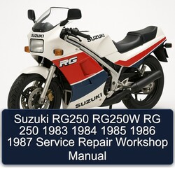 1983-1987 Suzuki RG Series RG250 RG250W 250 Service Repair Workshop Manual PDF