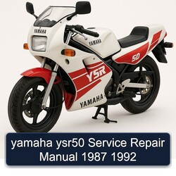 1987-1992 Yamaha YSR50 Service Repair Workshop Manual PDF