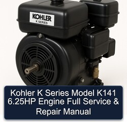 Kohler K Series Model K141 6.25HP Engine Full Service & Repair Manual 