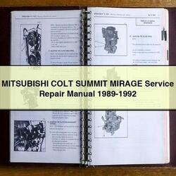 1989-1992 Eagle Summit Mitsubushi Colt Mirage Service Repair Workshop Manual PDF