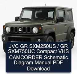 Suzuki GR Models JVC SXM250US / SXM750UC Compact VHS Camcorder Electrical Wiring Diagrams PDF