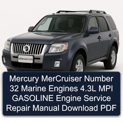 Mercury Mercruiser Number 32 Marine Engines 4.3l MPI Gasoline Engine Service Repair Workshop Manual PDF
