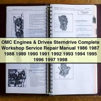 1986-1998 OMC Engines Drives Sterndrive Service Repair Workshop Manual PDF