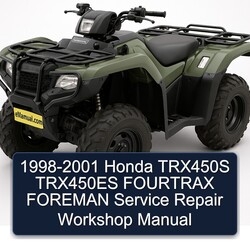 1998-2001 Honda TRX450S TRX450ES FOURTRAX FOREMAN Service Repair Workshop Manual PDF