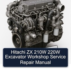 Hitachi ZX 210W 220W Excavator Service Repair Workshop Manual PDF
