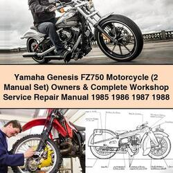 1985-1988 Yamaha FZ Models Genesis FZ750 Motorcycle (2 Set) Owners Service Repair Workshop Manual PDF