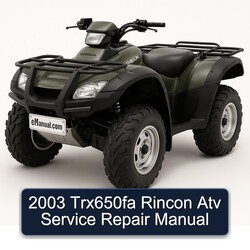 2003 TRX650FA Rincon ATV Service Repair Workshop Manual PDF