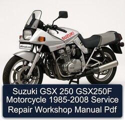 1985-2008 Suzuki GSX Series 250 GSX250F Motorcycle Service Repair Workshop Manual PDF