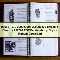 200000001-299999999 Briggs Stratton 190707 /shop Service Repair Workshop Manual PDF