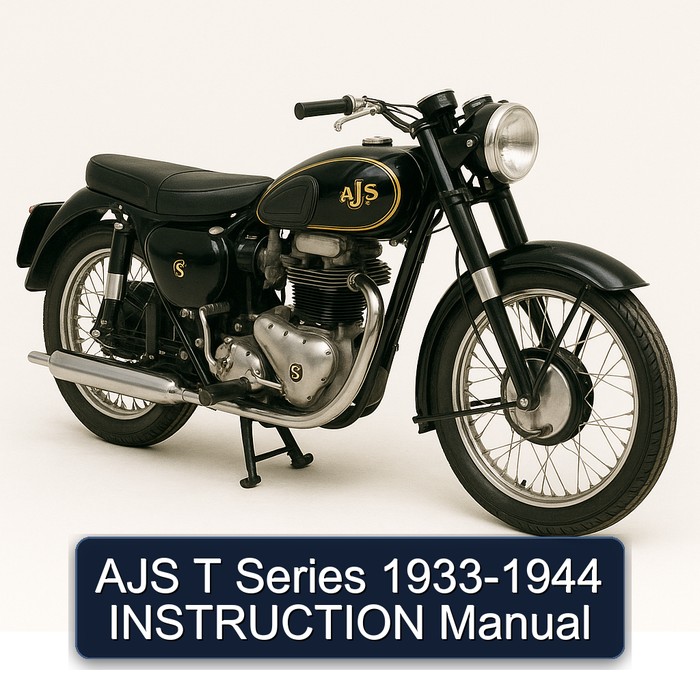 Ajs T Series 1933-1944 Instruction Service Repair Workshop Manual PDF