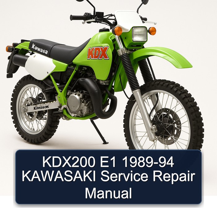 1989-1994 Kawasaki KDX Models KDX200 E1 Service Repair Workshop Manual PDF