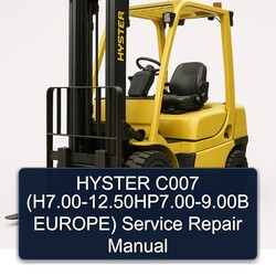 2000-2012 Hyster C007 (h7. .50hp7.00-9.00b Europe) Service Repair Workshop Manual PDF
