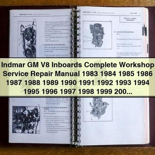 1983-2003 Indmar GM V8 Inboards Service Repair Workshop Manual PDF