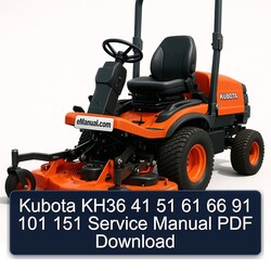 Kubota KH36 41 51 61 66 91 101 151 Service Repair Workshop Manual PDF