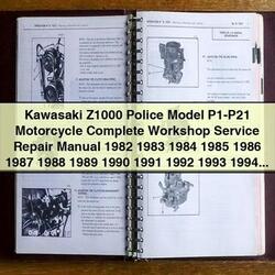 1982-2002 Harley Davidson Model S Kawasaki Z1000 Police P1-P21 Motorcycle Service Repair Workshop Manual PDF