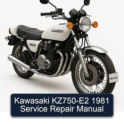 1981 Kawasaki KZ Series KZ750-E2 Service Repair Workshop Manual PDF
