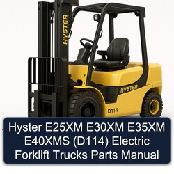 Hyster E25XM E30XM E35XM E40XMS (D114) Electric Forklift Trucks Parts Catalog PDF
