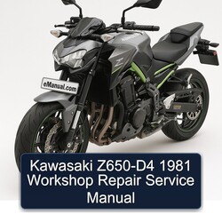 1981 Kawasaki Z Series Z650-D4 Service Repair Workshop Manual PDF