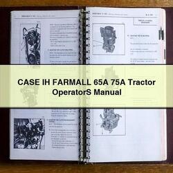 Case IH Farmall 65A 75A Tractor Operators Operator's Manual PDF