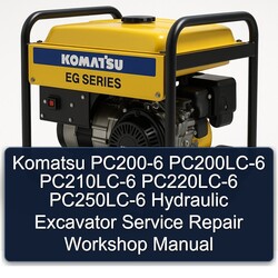 Komatsu PC200-6 Pc200lc-6 Pc210lc-6 Pc220lc-6 Pc250lc-6 Hydraulic Excavator Service Repair Workshop Manual PDF