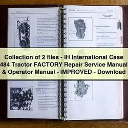Collection 2 FILES-IH International Case 484 Tractor Operator -improved Operator's Manual PDF