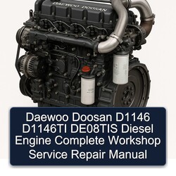 Daewoo Doosan DE08TIS D1146 D1146TI Diesel Engine Service Repair Workshop Manual PDF