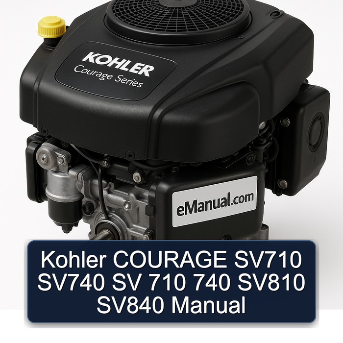 Kohler Courage Series SV710 SV740 SV 710 740 SV810 SV840 Service Repair Workshop Manual PDF