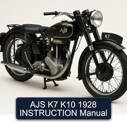 Ajs K7 K10 1928 Instruction Service Repair Workshop Manual PDF